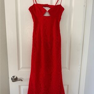 Red/Orange Lace Dress